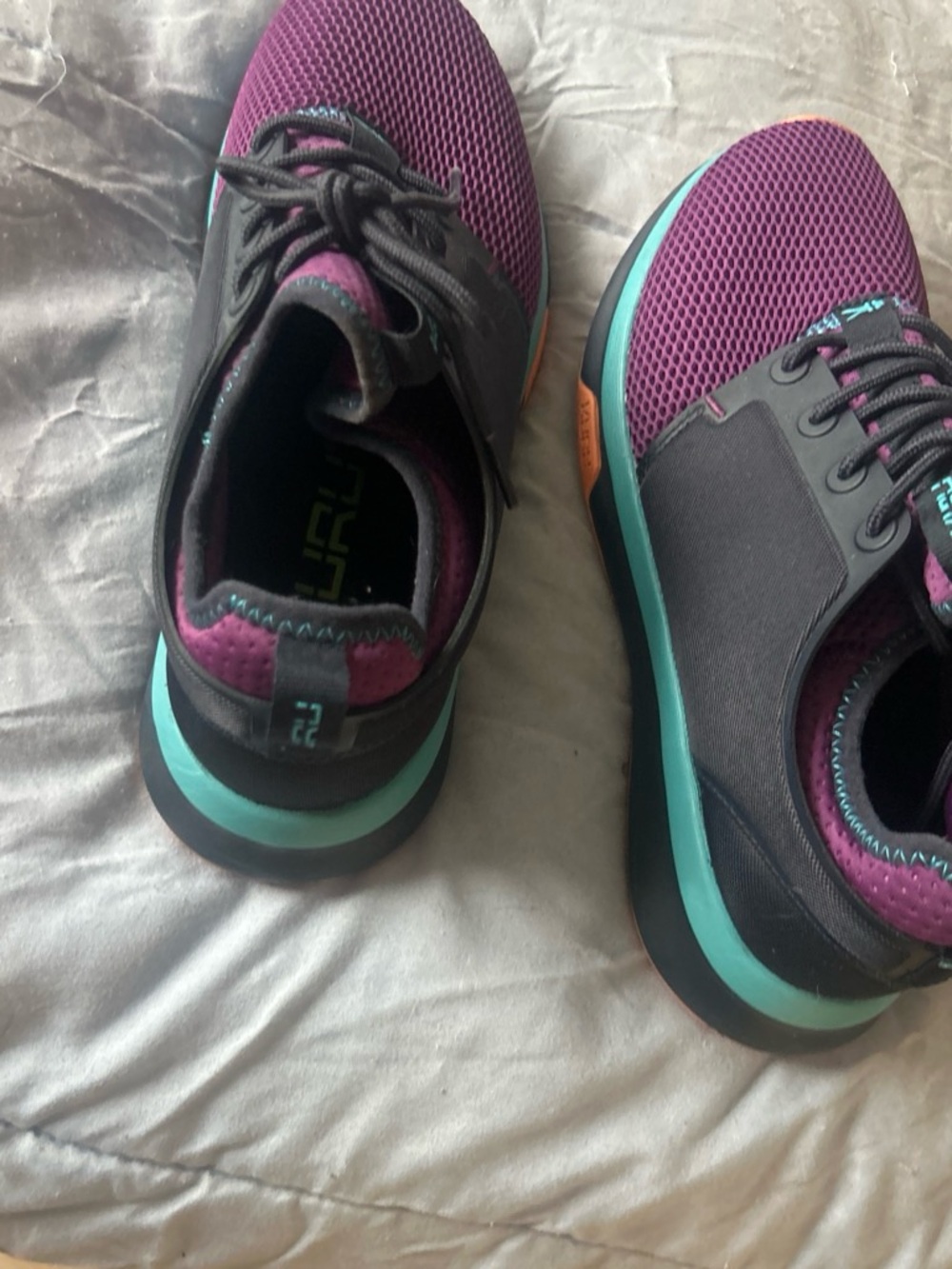 KURU Women's Athletic Sneakers in Plum and Teal